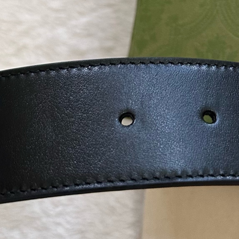 Gucci GG Marmont Leather Belt With Shiny Buckle sz 80 - Picture 9 of 15